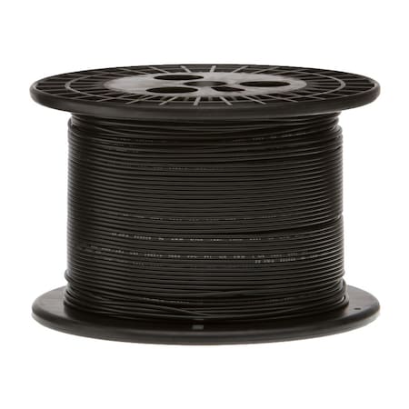 REMINGTON INDUSTRIES 18 AWG Gauge Solid Hook Up Wire, 500 ft Length, Black, 0.0403" Diameter, UL1007, 300 Volts 18UL1007SLDBLA500